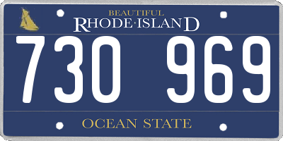 RI license plate 730969