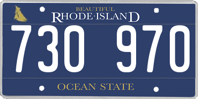 RI license plate 730970