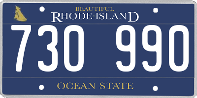RI license plate 730990