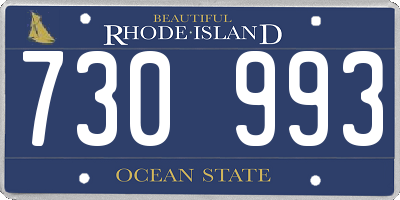 RI license plate 730993