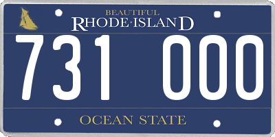 RI license plate 731000