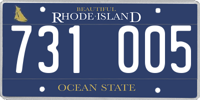 RI license plate 731005