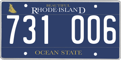 RI license plate 731006