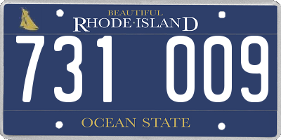 RI license plate 731009