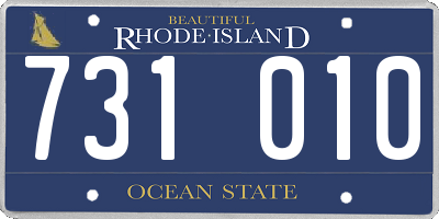 RI license plate 731010