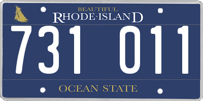 RI license plate 731011