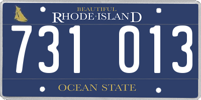 RI license plate 731013