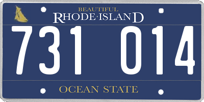 RI license plate 731014