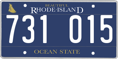 RI license plate 731015