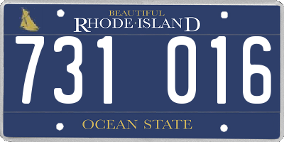 RI license plate 731016