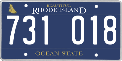RI license plate 731018