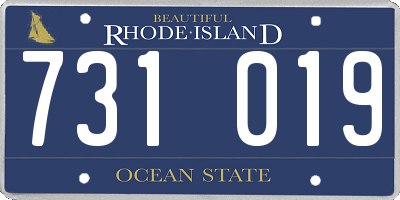 RI license plate 731019