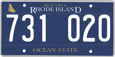RI license plate 731020