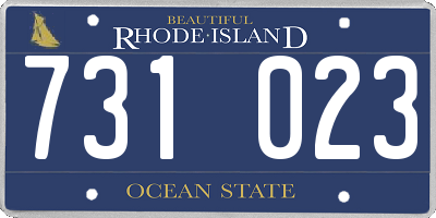 RI license plate 731023