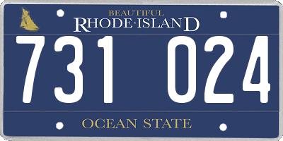 RI license plate 731024