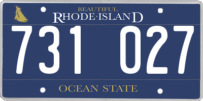 RI license plate 731027