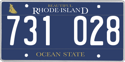 RI license plate 731028