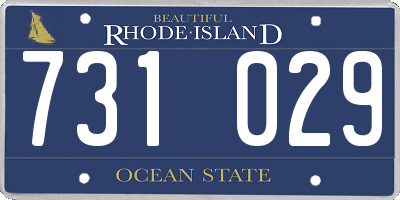 RI license plate 731029