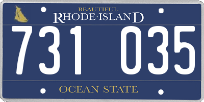 RI license plate 731035