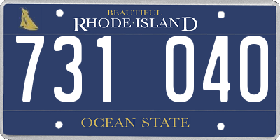 RI license plate 731040