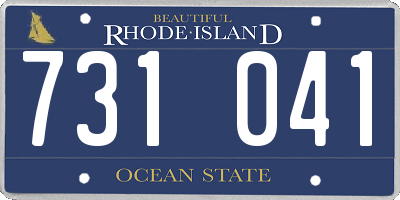 RI license plate 731041