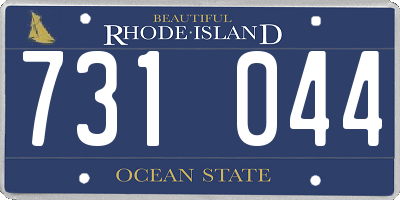 RI license plate 731044