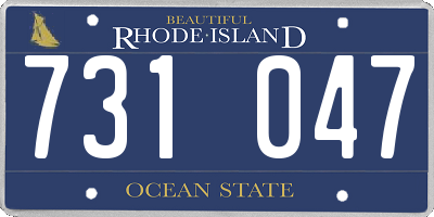 RI license plate 731047
