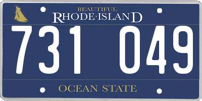 RI license plate 731049