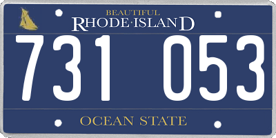 RI license plate 731053