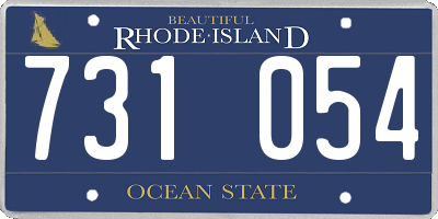 RI license plate 731054