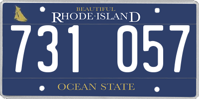 RI license plate 731057