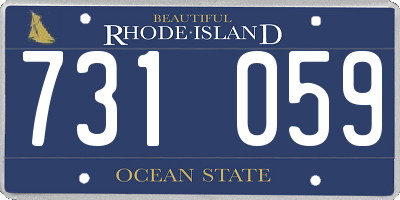 RI license plate 731059