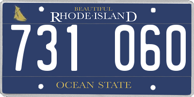 RI license plate 731060