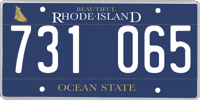RI license plate 731065