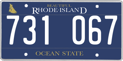 RI license plate 731067