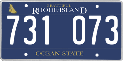 RI license plate 731073