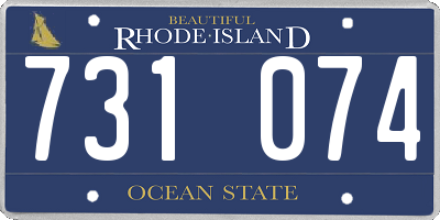 RI license plate 731074