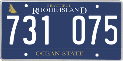 RI license plate 731075