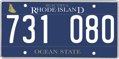 RI license plate 731080