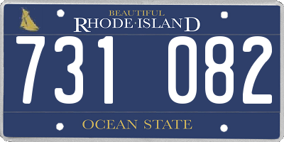 RI license plate 731082