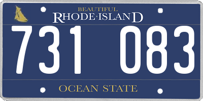 RI license plate 731083