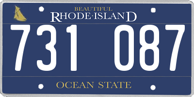 RI license plate 731087