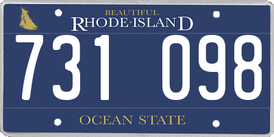 RI license plate 731098