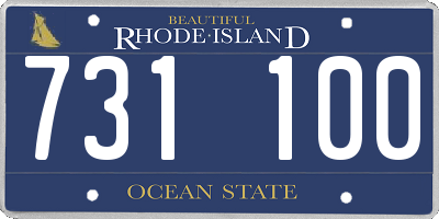 RI license plate 731100