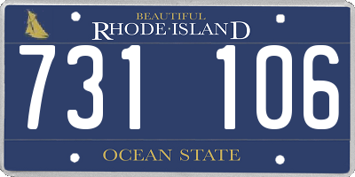 RI license plate 731106