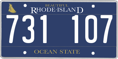RI license plate 731107