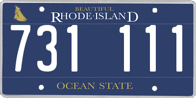 RI license plate 731111