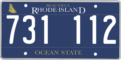 RI license plate 731112