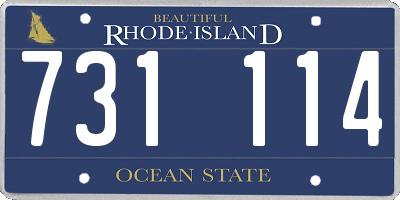RI license plate 731114