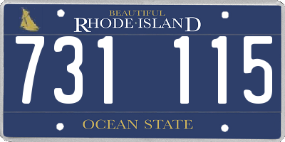 RI license plate 731115
